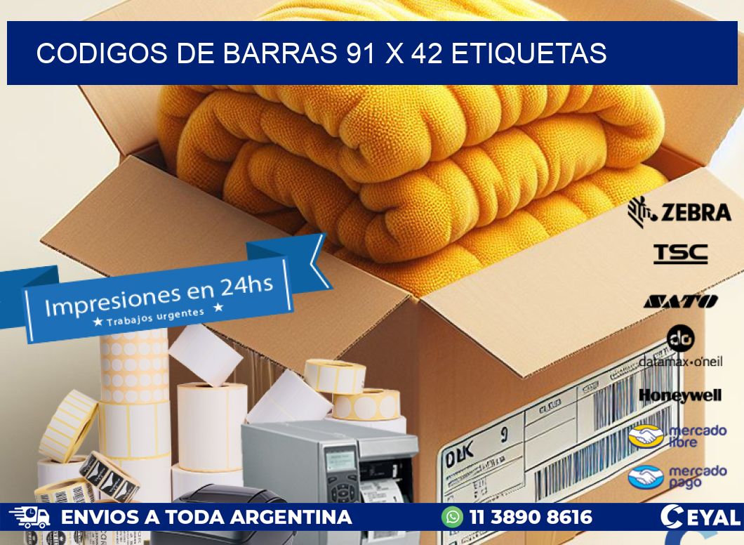 codigos de barras 91 x 42 etiquetas