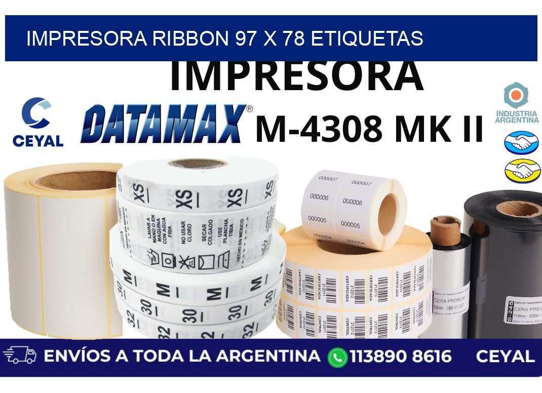 impresora ribbon 97 x 78 etiquetas
