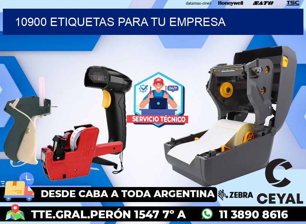 10900 etiquetas para tu empresa