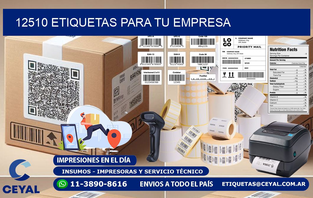 12510 etiquetas para tu empresa
