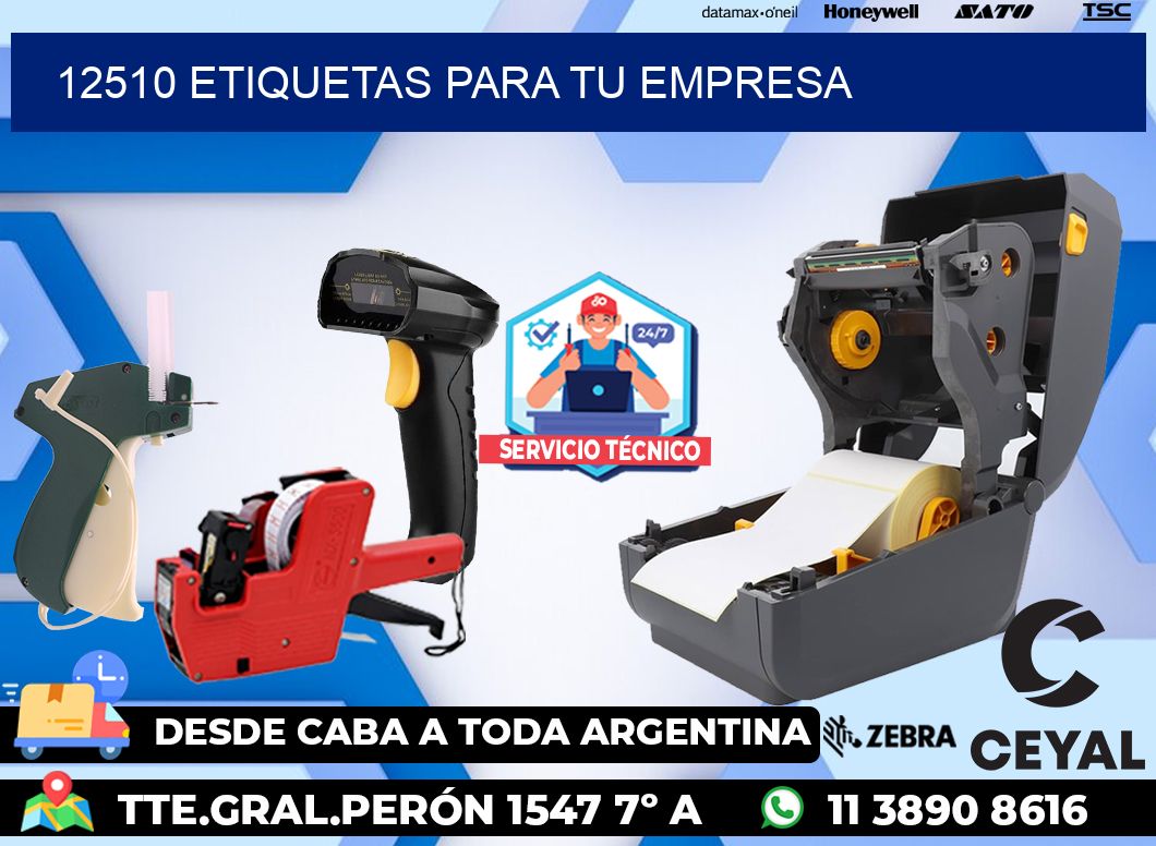 12510 etiquetas para tu empresa