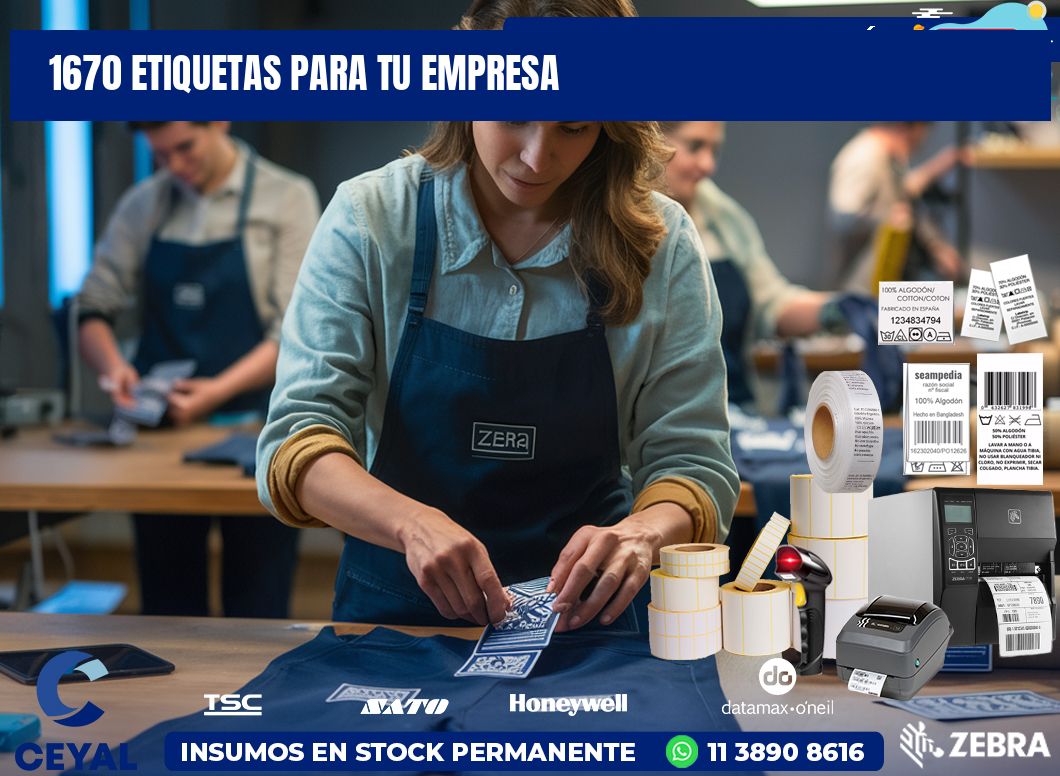 1670 etiquetas para tu empresa