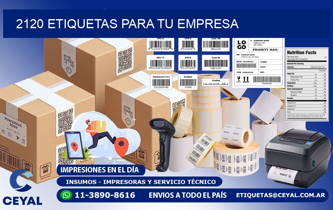 2120 etiquetas para tu empresa