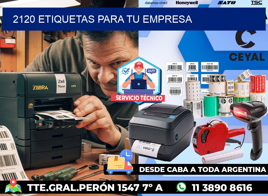 2120 etiquetas para tu empresa