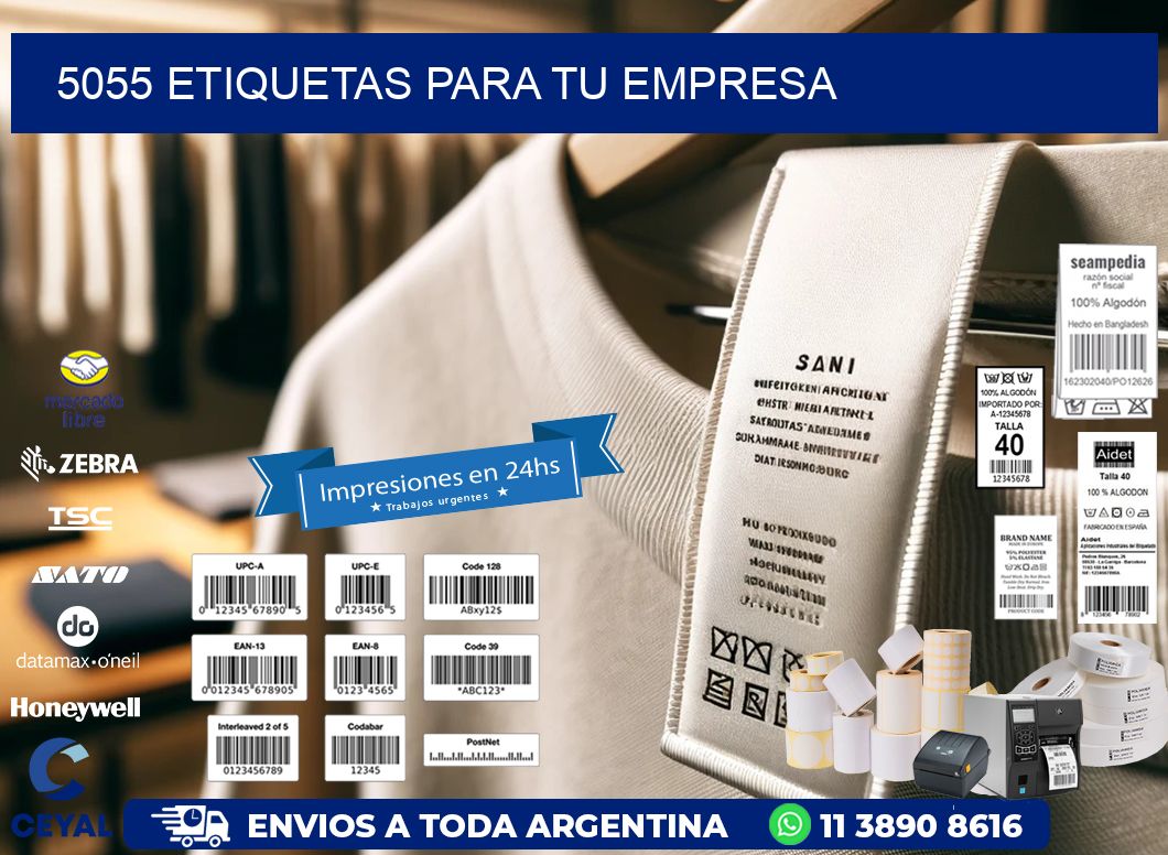5055 etiquetas para tu empresa