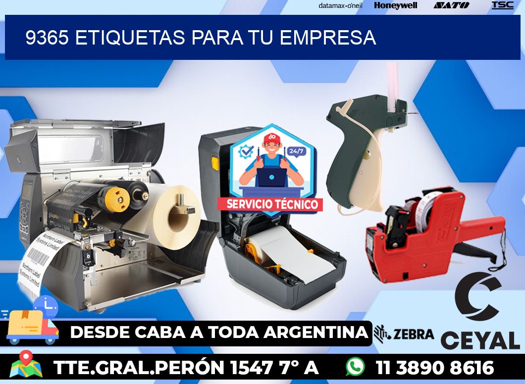 9365 etiquetas para tu empresa