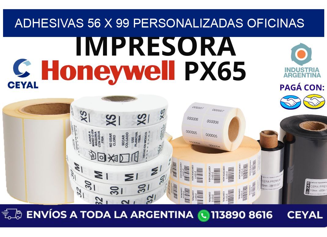 adhesivas 56 x 99 personalizadas oficinas
