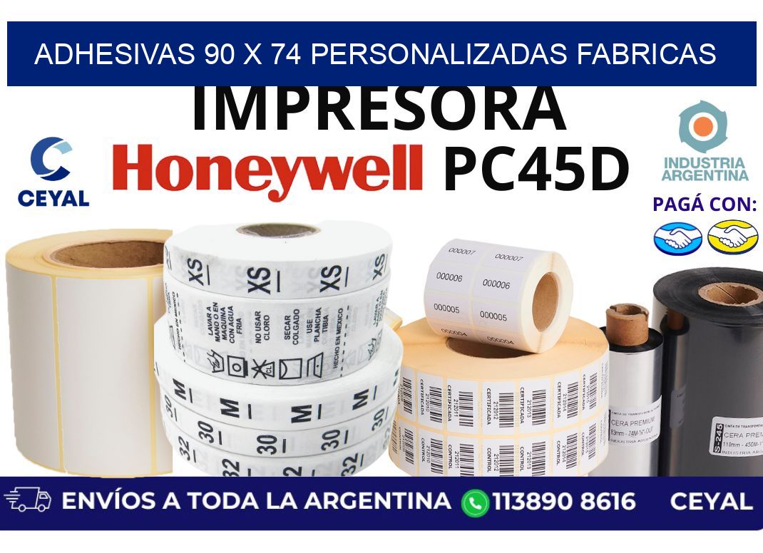 adhesivas 90 x 74 personalizadas fabricas