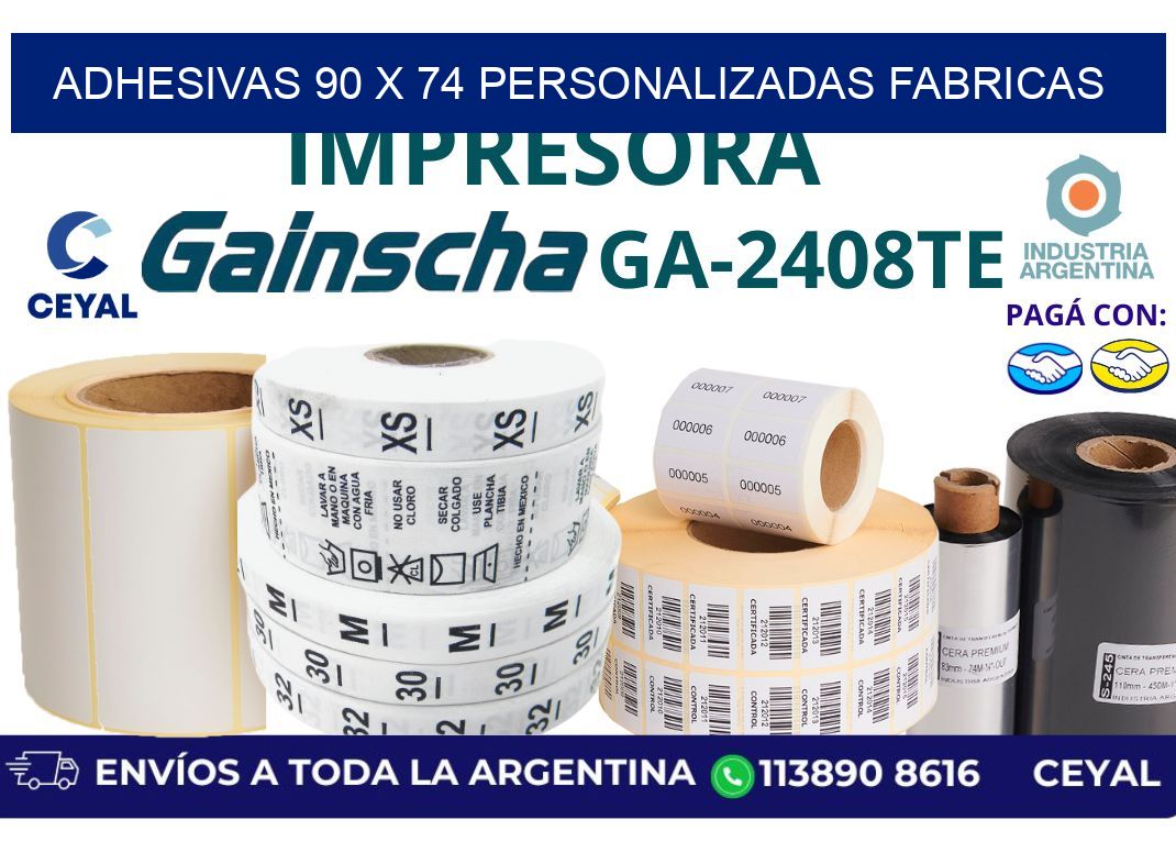 adhesivas 90 x 74 personalizadas fabricas