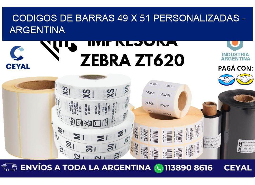 codigos de barras 49 x 51 personalizadas – Argentina