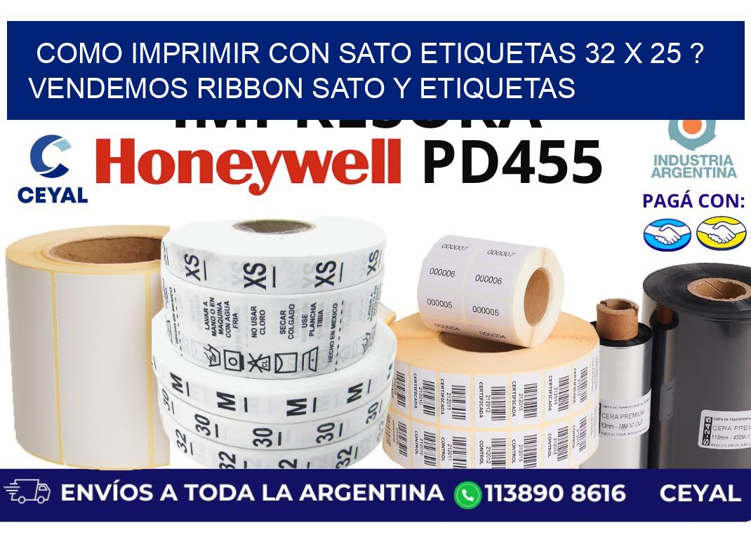 como imprimir con sato etiquetas 32 x 25 ? vendemos ribbon sato y etiquetas