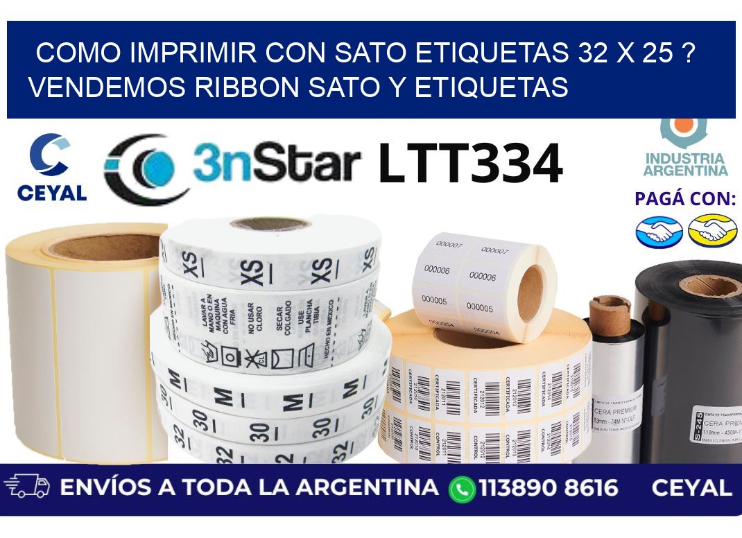 como imprimir con sato etiquetas 32 x 25 ? vendemos ribbon sato y etiquetas