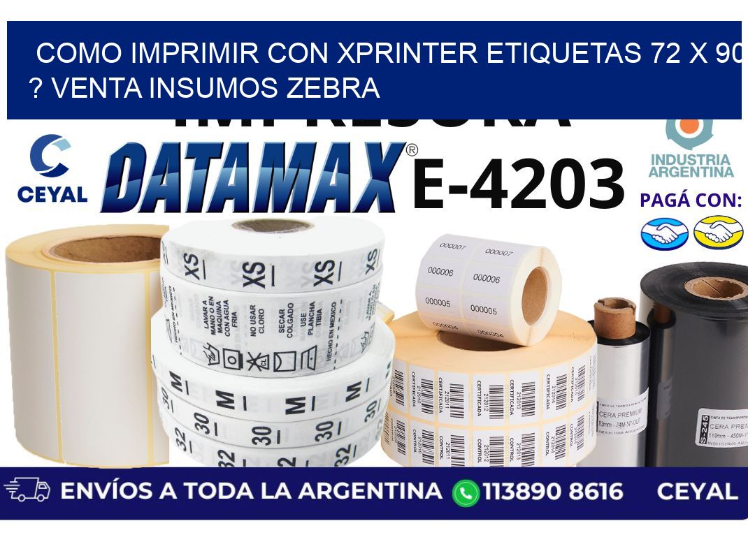 como imprimir con xprinter etiquetas 72 x 90 ? venta insumos zebra
