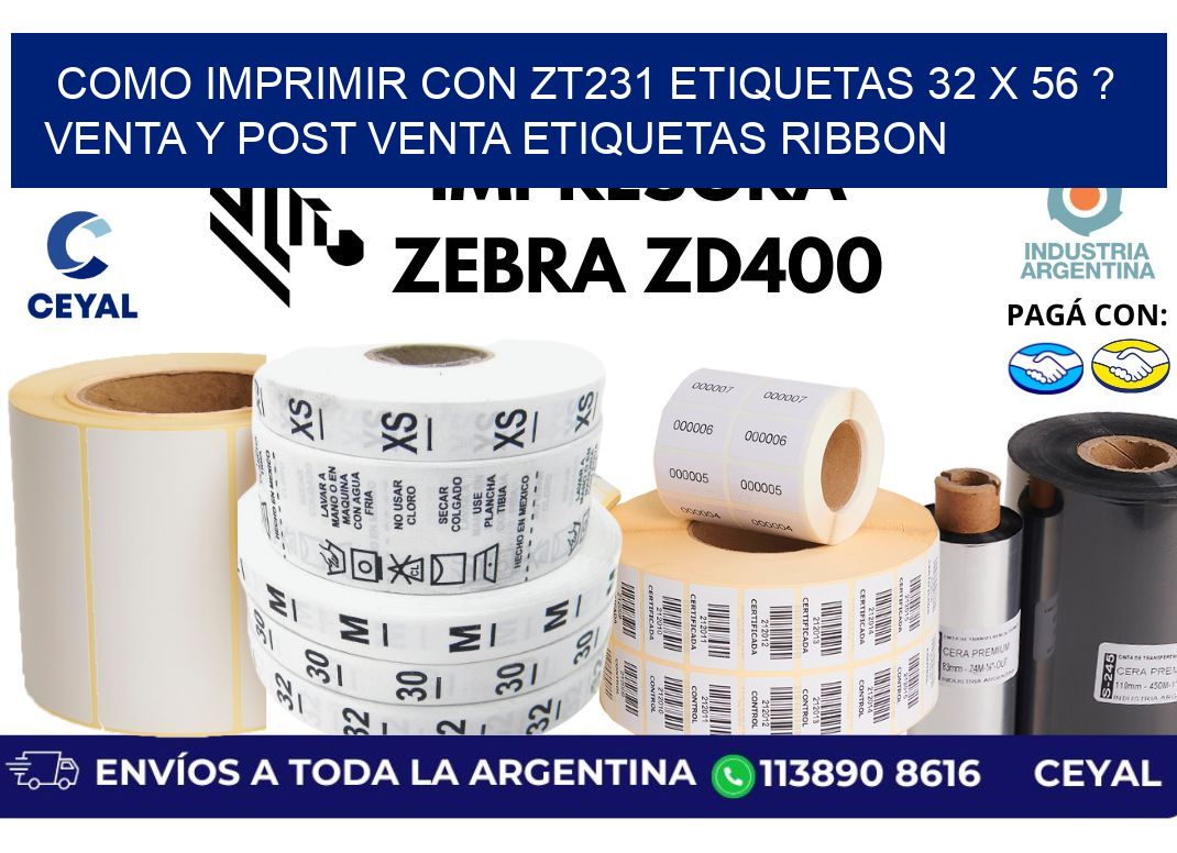 como imprimir con zt231 etiquetas 32 x 56 ? Venta y post venta etiquetas ribbon