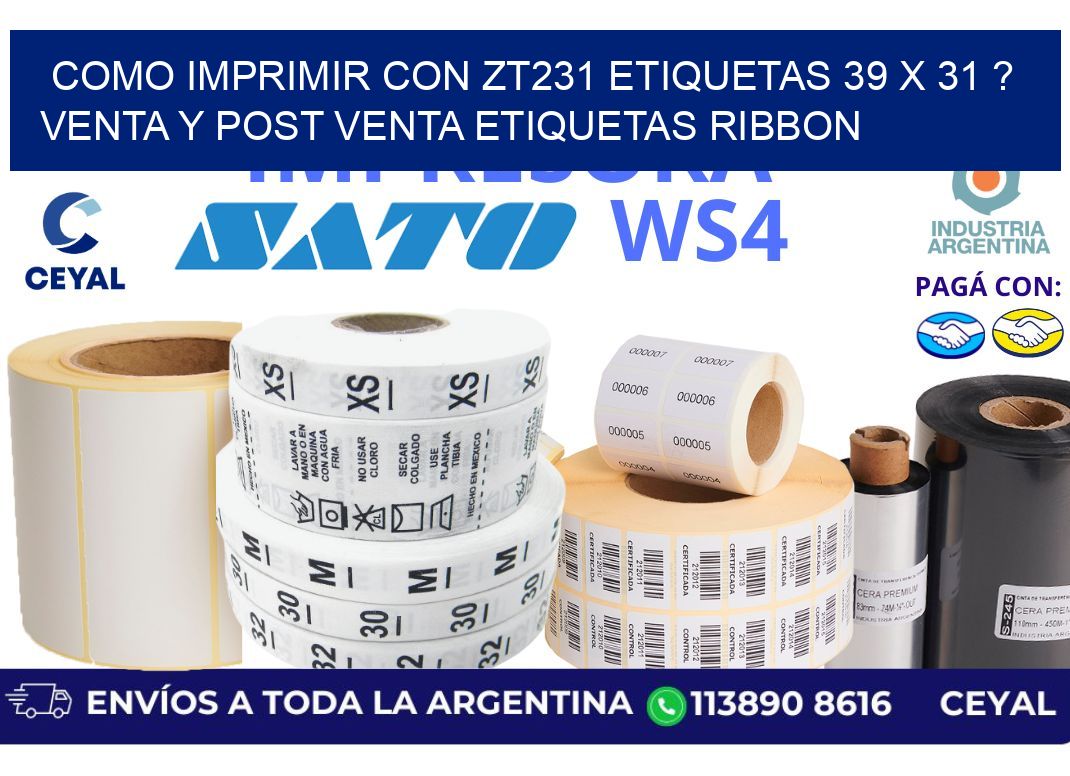 como imprimir con zt231 etiquetas 39 x 31 ? Venta y post venta etiquetas ribbon