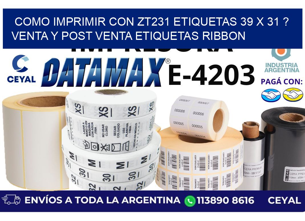 como imprimir con zt231 etiquetas 39 x 31 ? Venta y post venta etiquetas ribbon