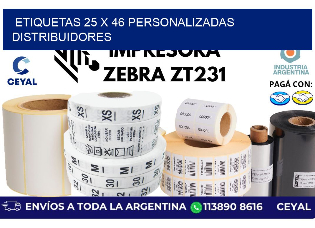 etiquetas 25 x 46 personalizadas distribuidores