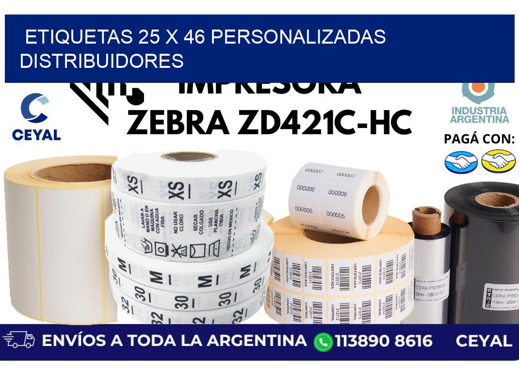 etiquetas 25 x 46 personalizadas distribuidores