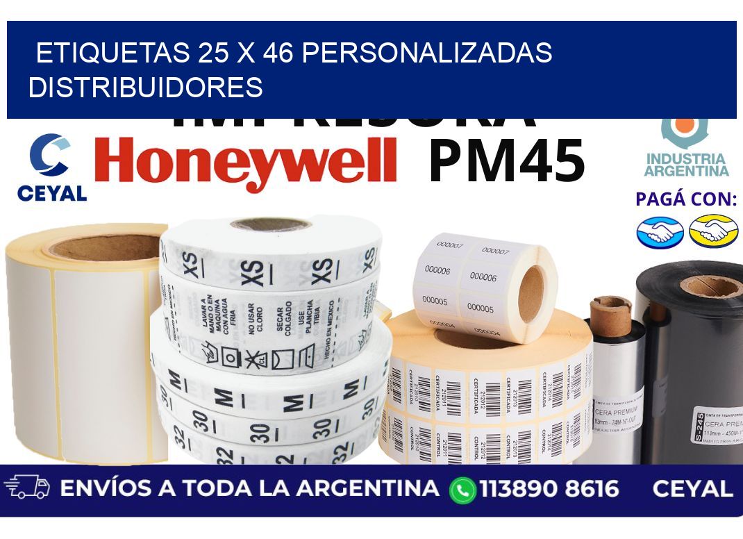 etiquetas 25 x 46 personalizadas distribuidores