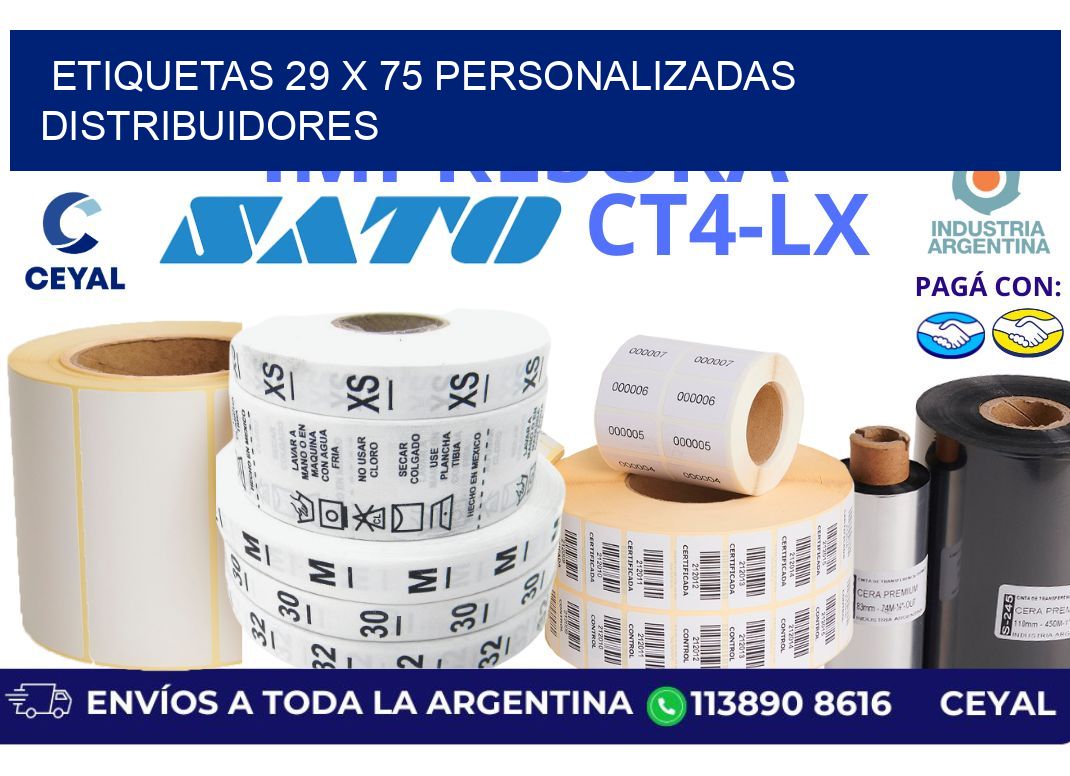 etiquetas 29 x 75 personalizadas distribuidores
