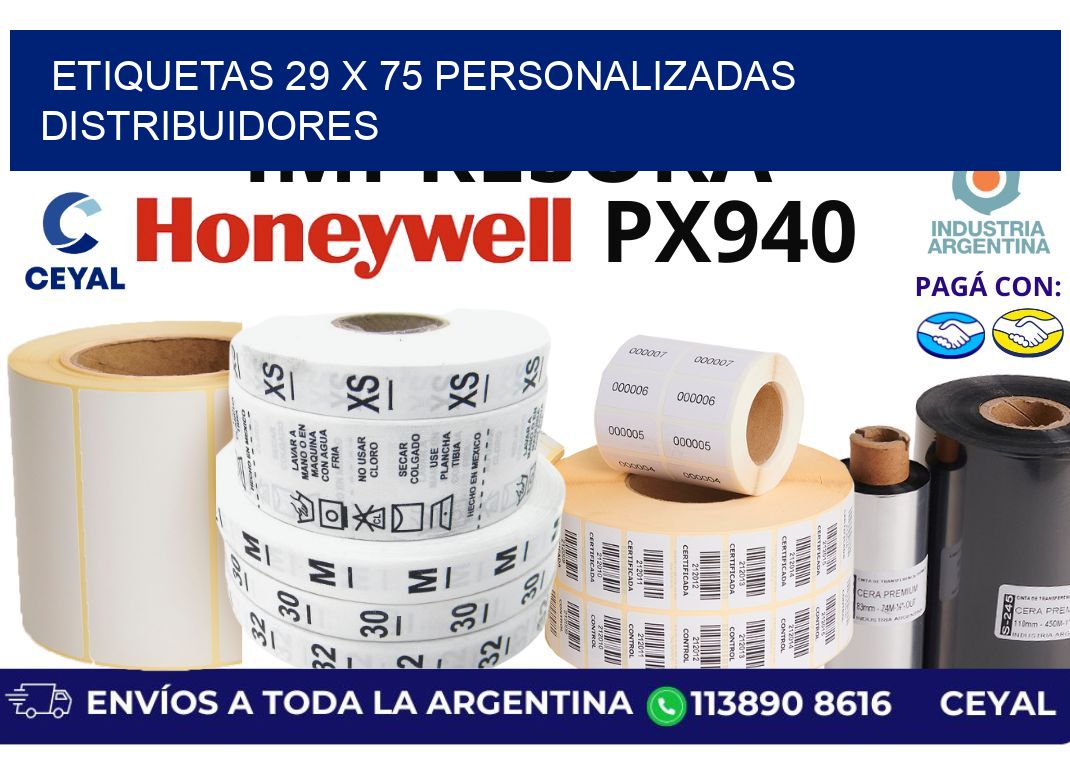 etiquetas 29 x 75 personalizadas distribuidores