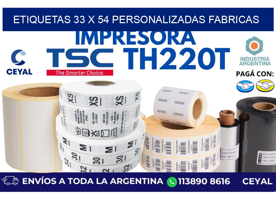 etiquetas 33 x 54 personalizadas fabricas