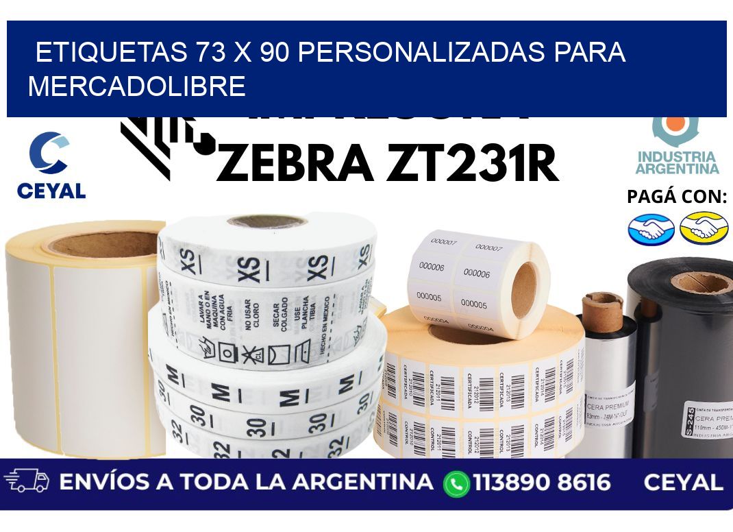 etiquetas 73 x 90 personalizadas para mercadolibre