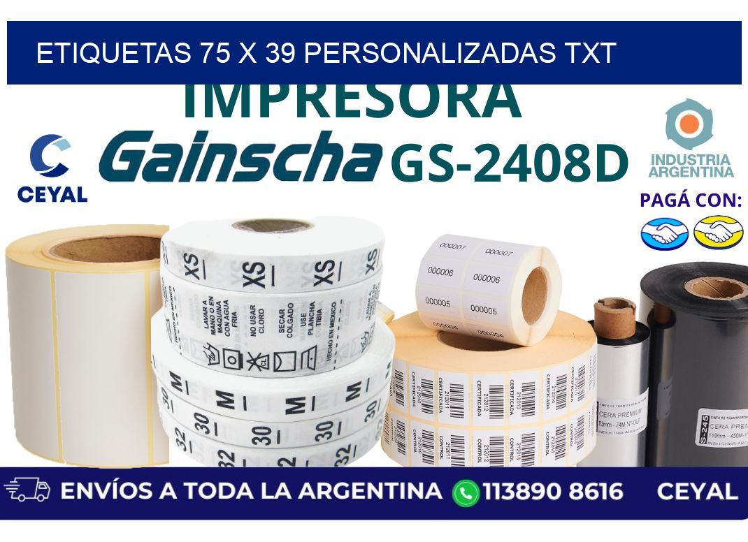 etiquetas 75 x 39 personalizadas txt