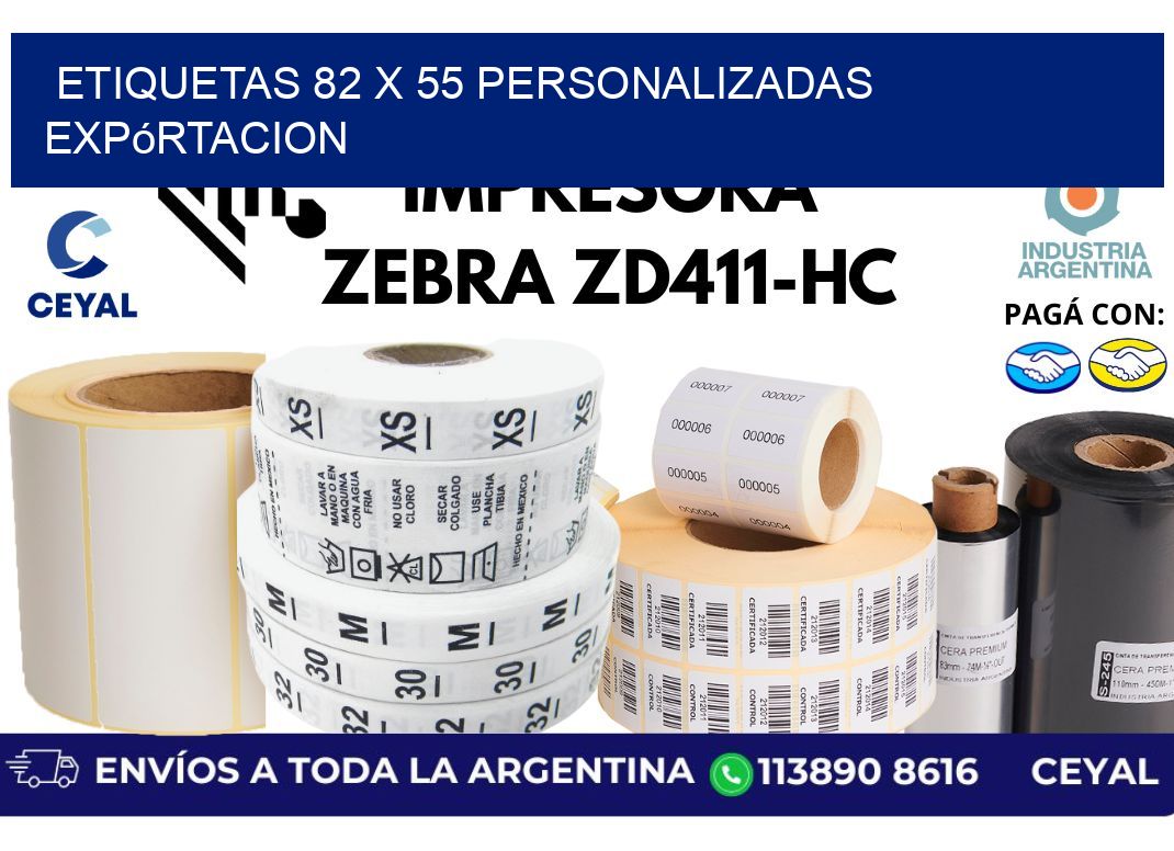 etiquetas 82 x 55 personalizadas expórtacion