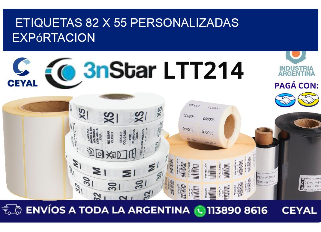etiquetas 82 x 55 personalizadas expórtacion