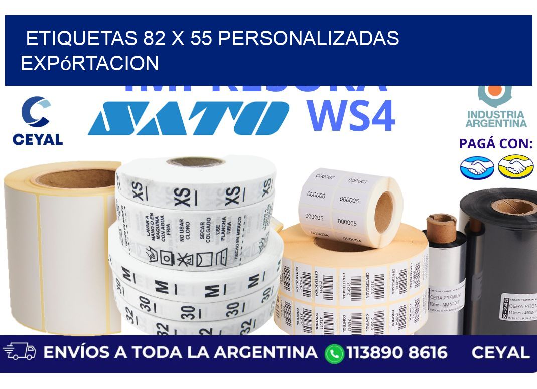 etiquetas 82 x 55 personalizadas expórtacion