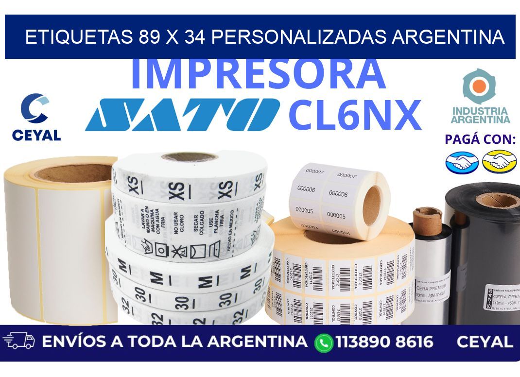 etiquetas 89 x 34 personalizadas argentina