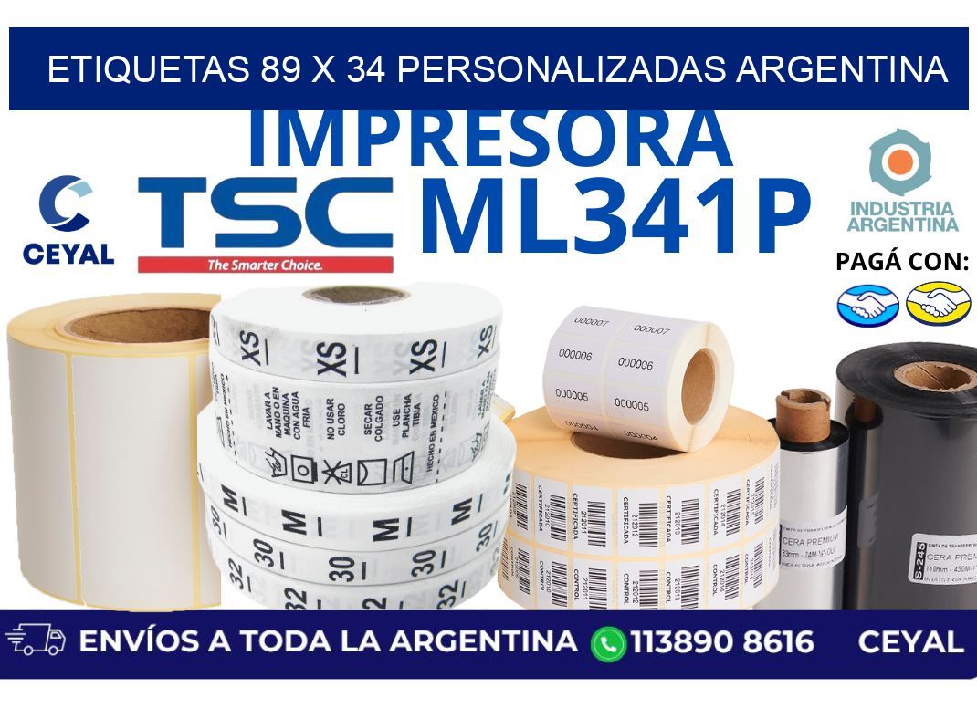 etiquetas 89 x 34 personalizadas argentina