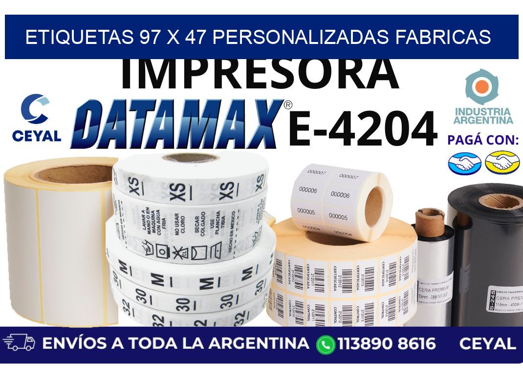 etiquetas 97 x 47 personalizadas fabricas