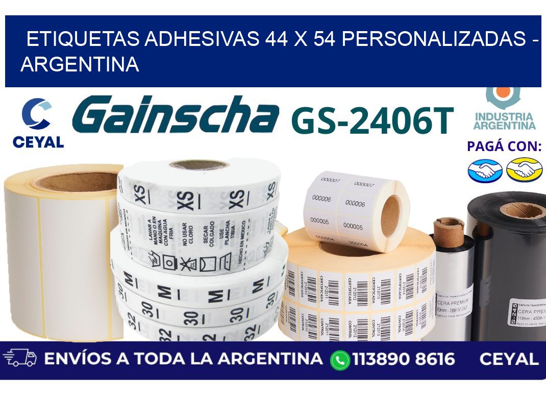 etiquetas adhesivas 44 x 54 personalizadas – Argentina
