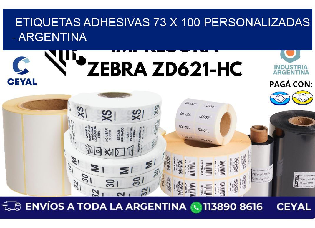 etiquetas adhesivas 73 x 100 personalizadas - Argentina