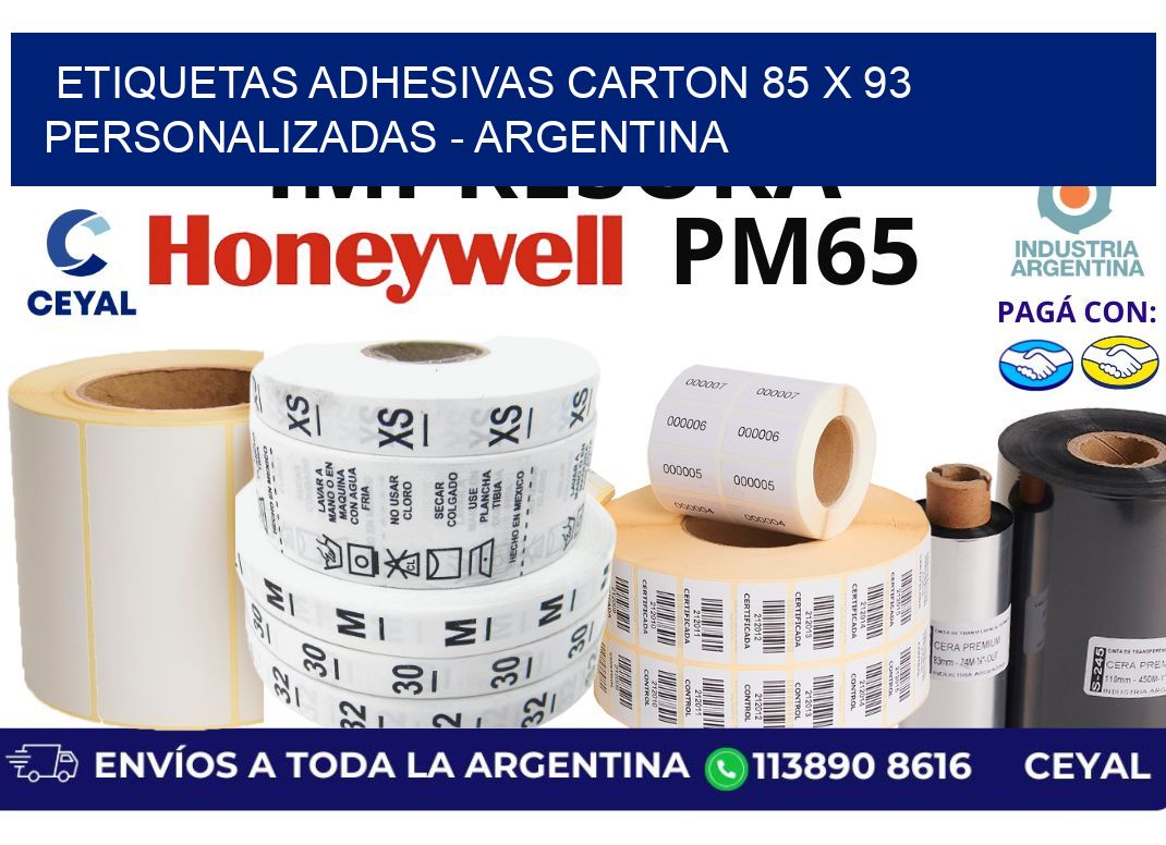 etiquetas adhesivas carton 85 x 93 personalizadas – Argentina