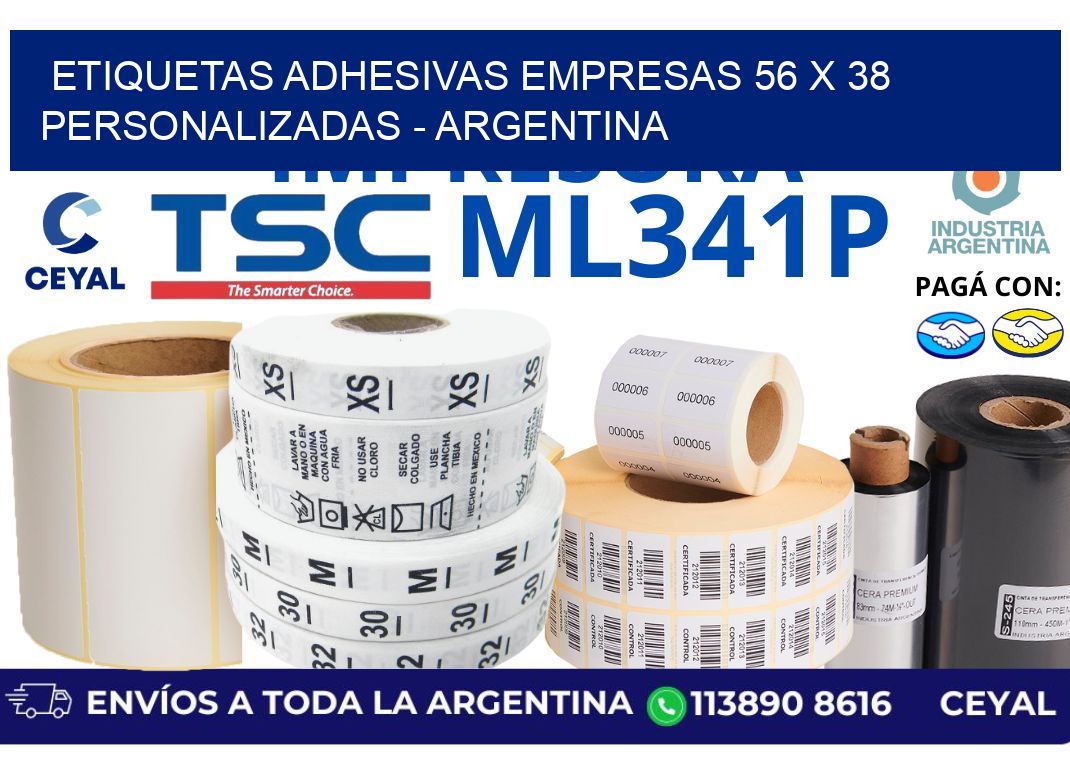 etiquetas adhesivas empresas 56 x 38 personalizadas – Argentina