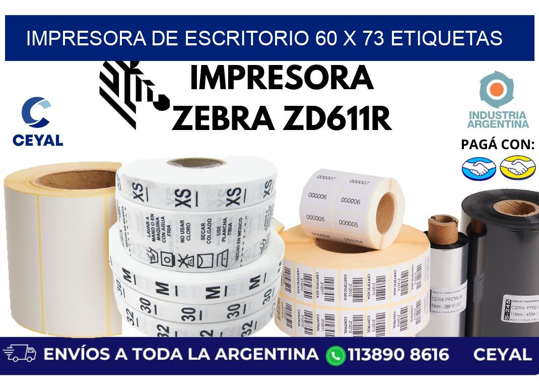 impresora de escritorio 60 x 73 etiquetas