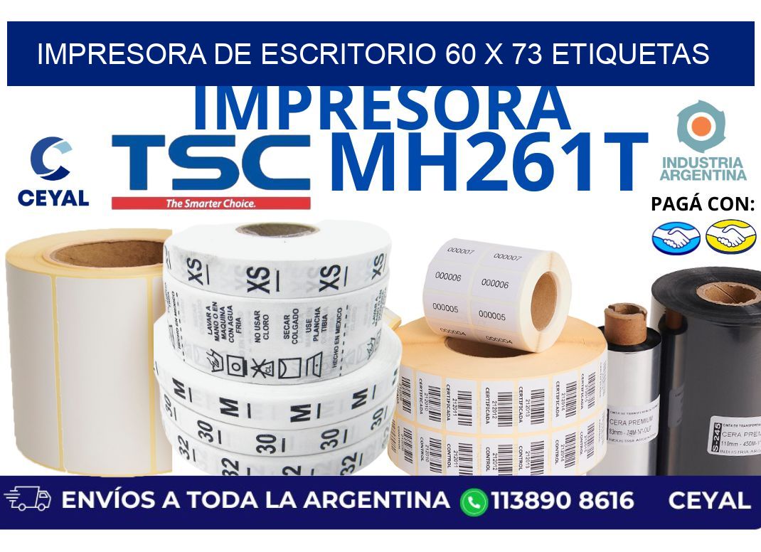 impresora de escritorio 60 x 73 etiquetas