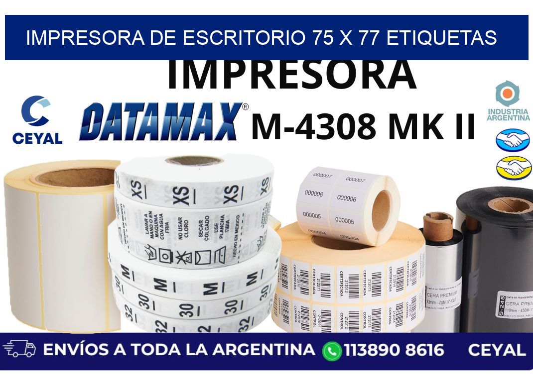 impresora de escritorio 75 x 77 etiquetas