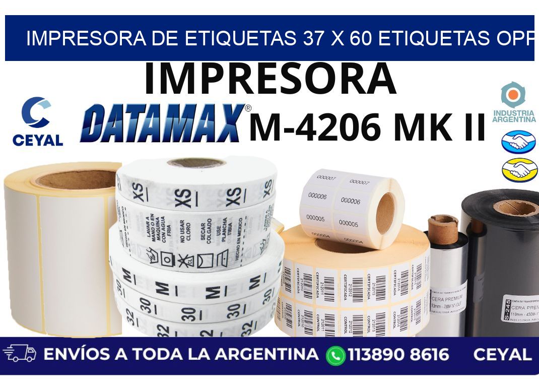 impresora de etiquetas 37 x 60 etiquetas opp