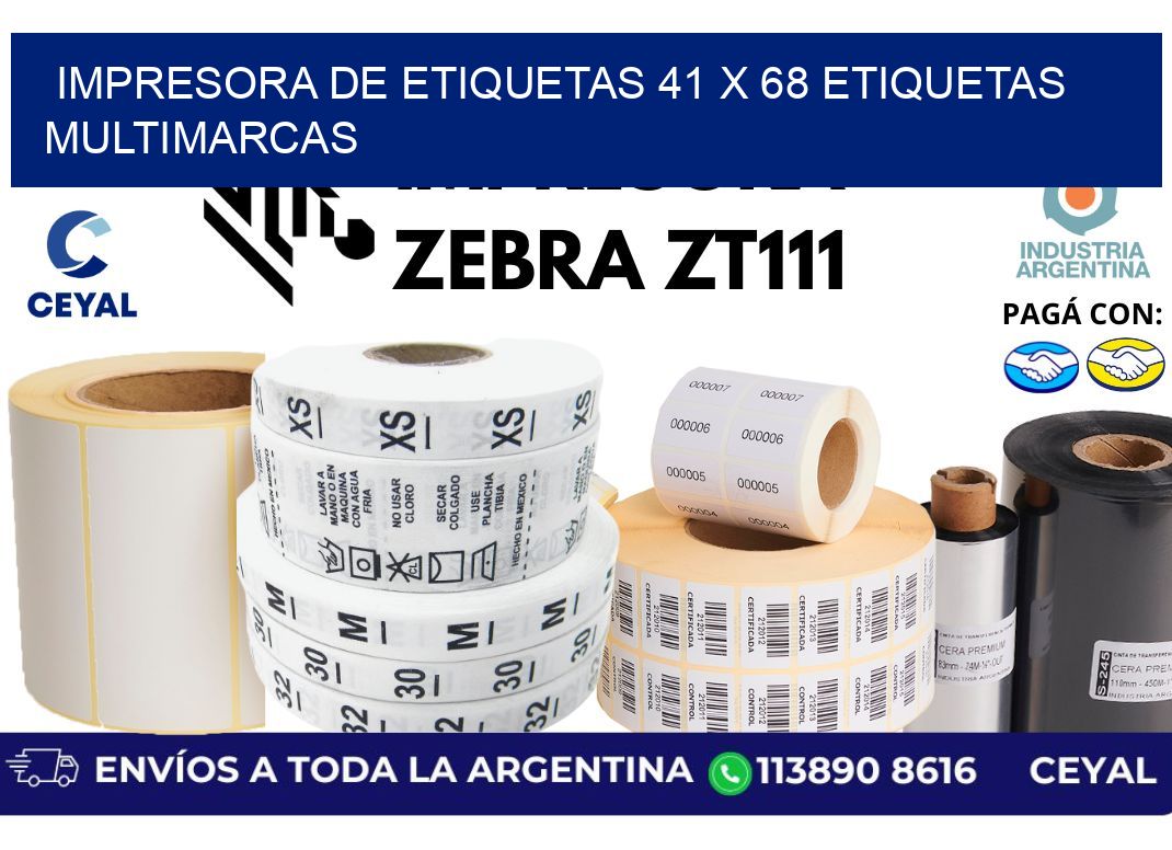 impresora de etiquetas 41 x 68 etiquetas multimarcas