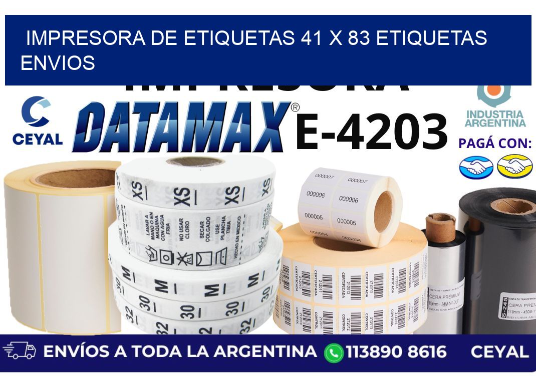 impresora de etiquetas 41 x 83 etiquetas envios