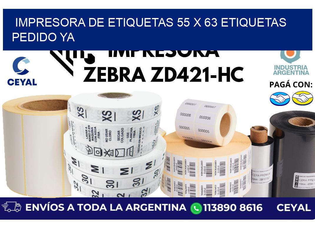 impresora de etiquetas 55 x 63 etiquetas pedido ya