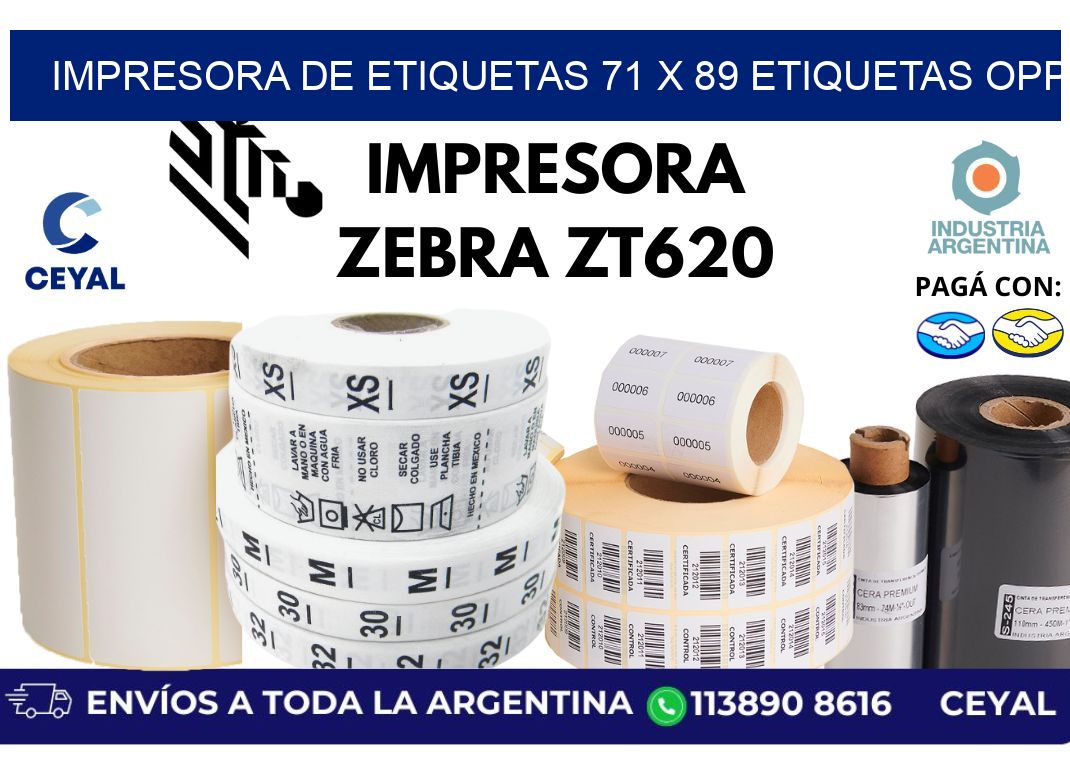 impresora de etiquetas 71 x 89 etiquetas opp
