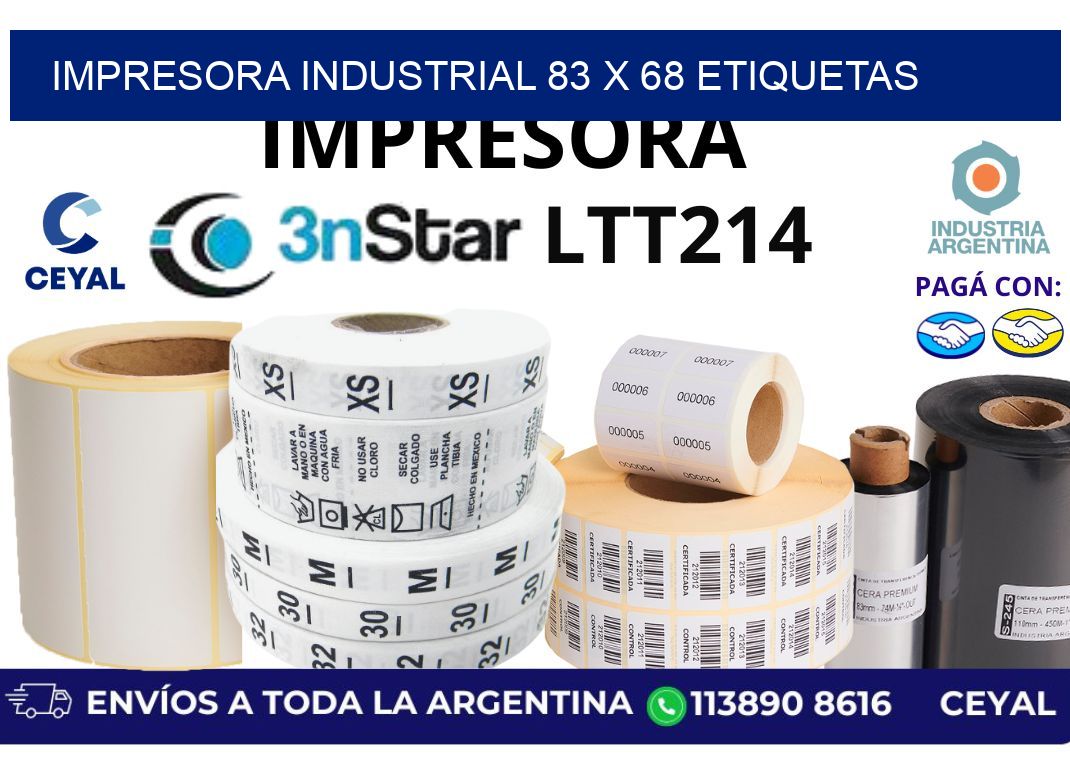 impresora industrial 83 x 68 etiquetas