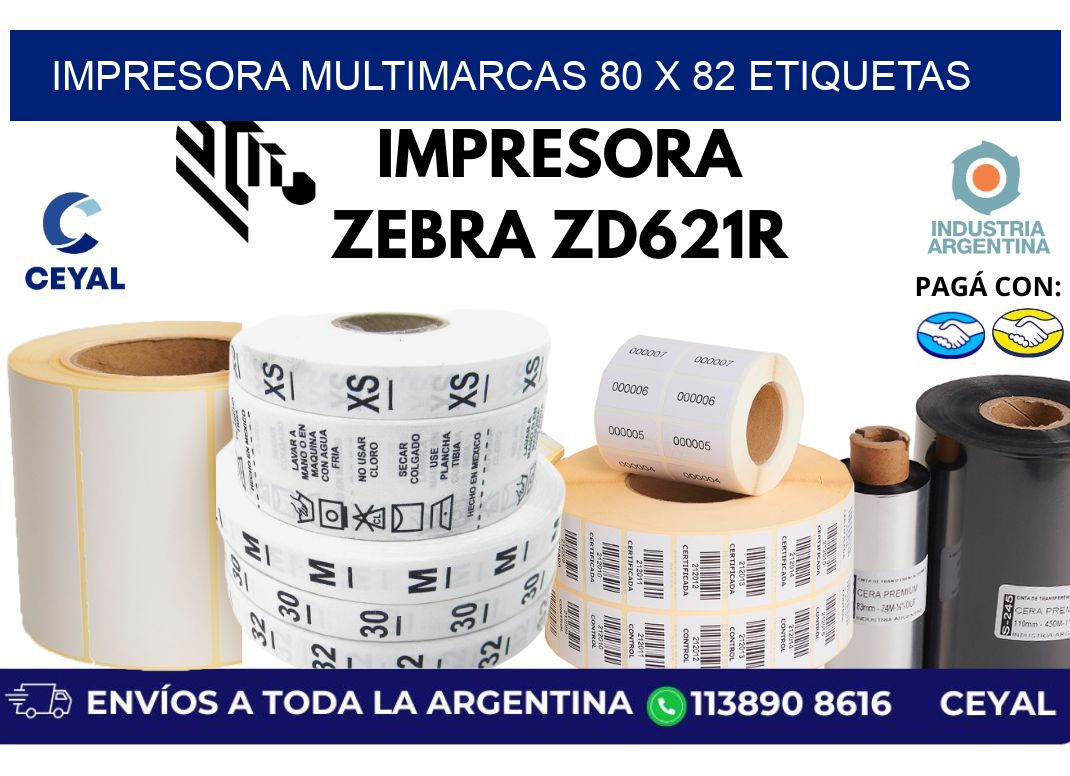 impresora multimarcas 80 x 82 etiquetas