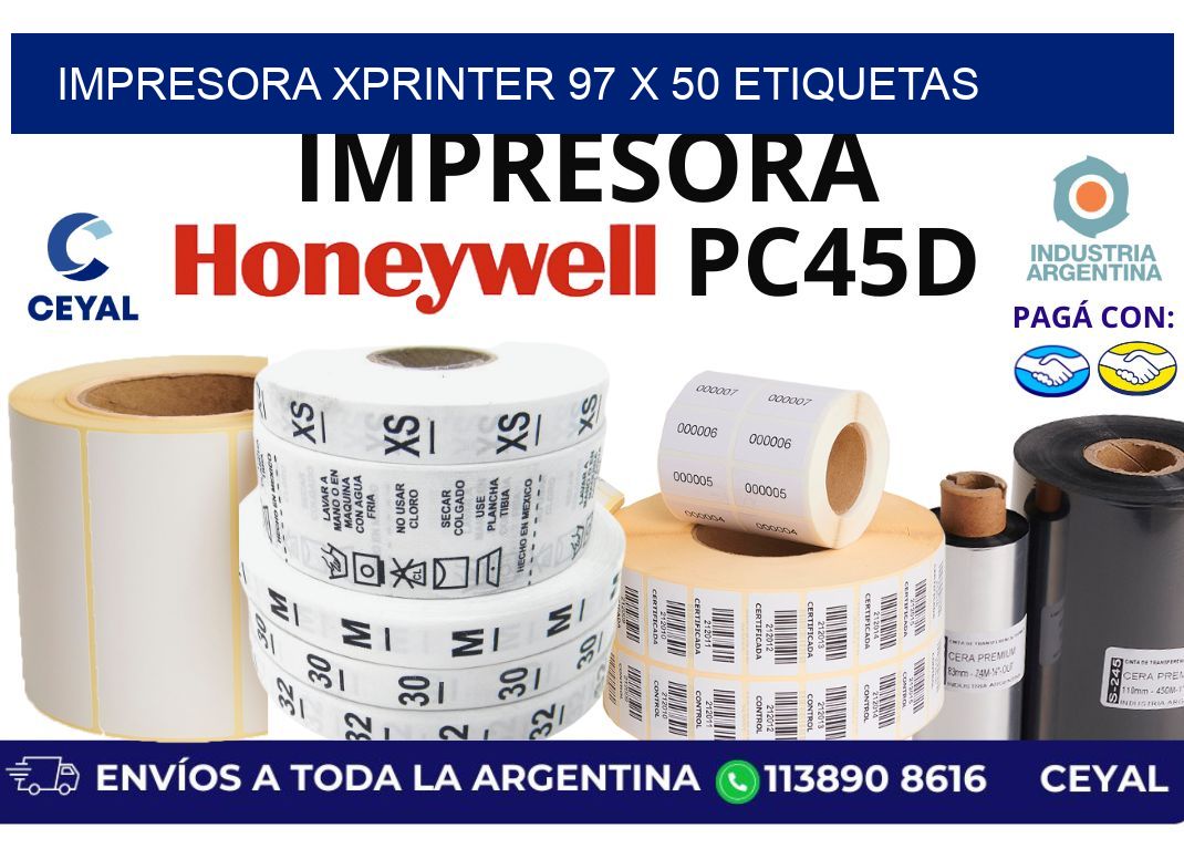 impresora xprinter 97 x 50 etiquetas