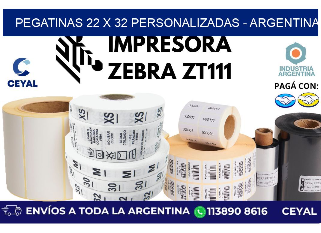 pegatinas 22 x 32 personalizadas – Argentina